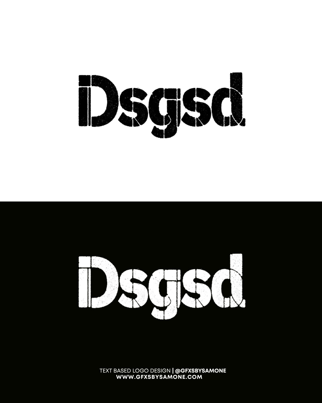 text based logo design