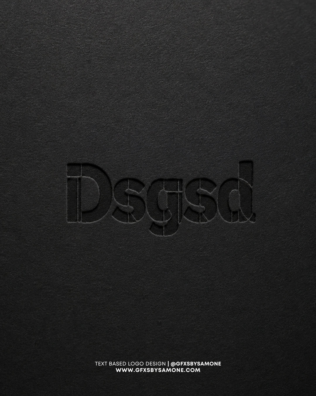 text based logo design