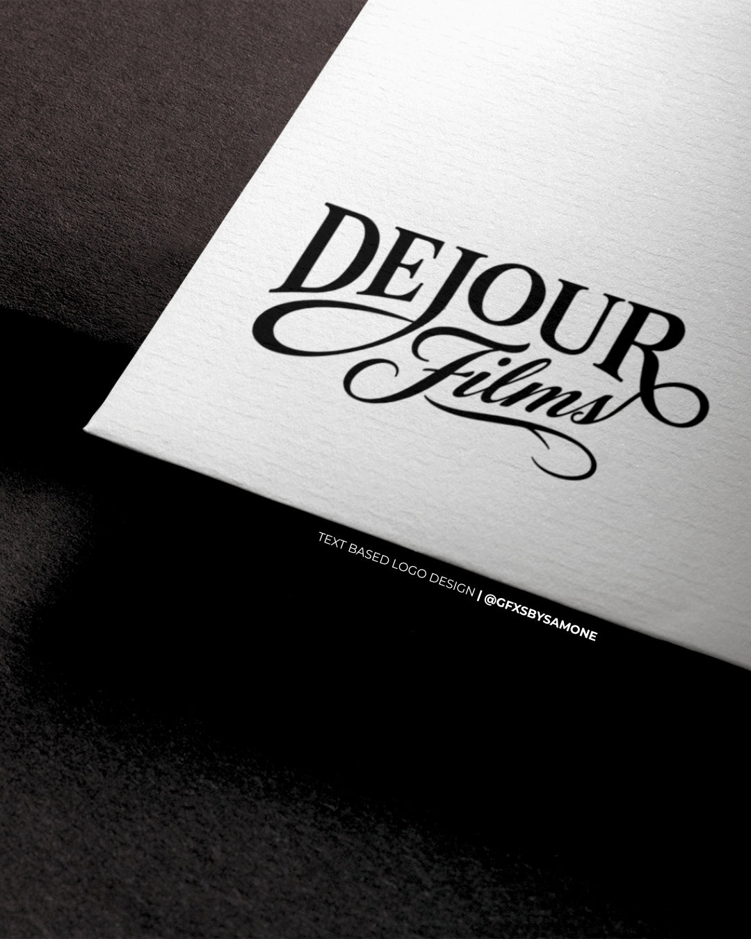 text based logo design